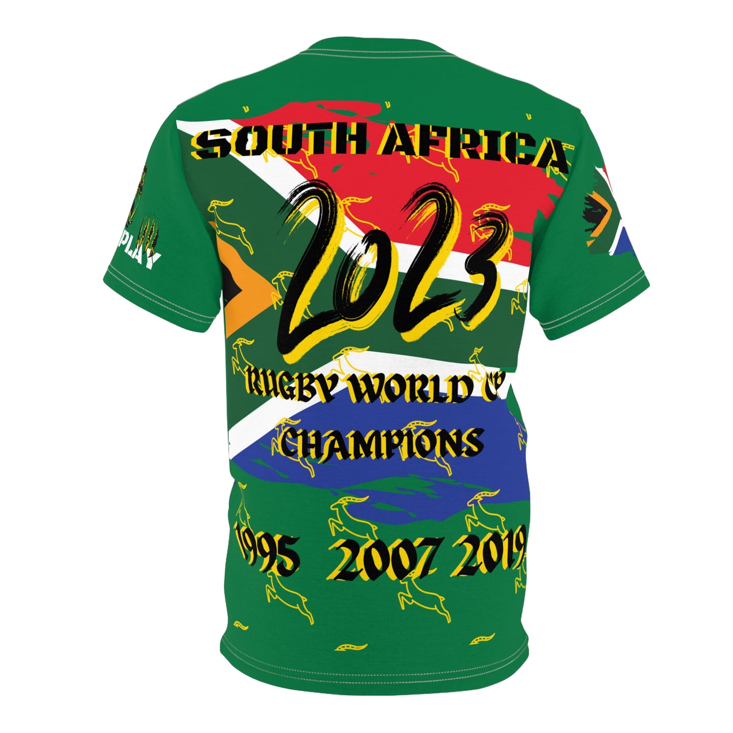 South Africa World Champion Supporter T-Shirt, Springboks Rugby Fan Tee, World Cup Enthusiast Shirt, Green and Gold Supporter Wear,