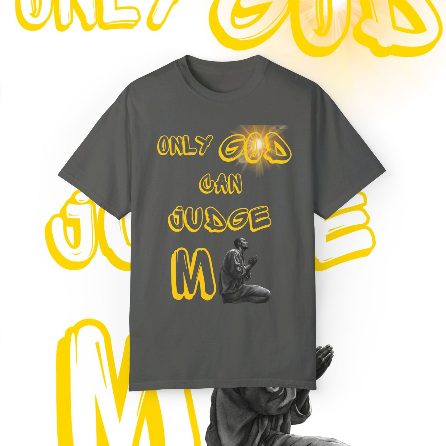 Only God Can Judge Me tee, Statement Tee, Graphic Tee, Contemporary Style, Bold Design, Inspirational Apparel, Trendy Slogans, Urban Culture