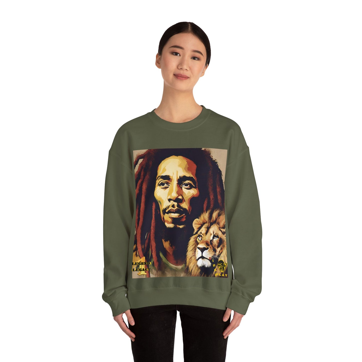 Bob Marley One Love Legacy Reggae Jamaica Rasta Jah Unisex Heavy Blend™ Crewneck Sweatshirt