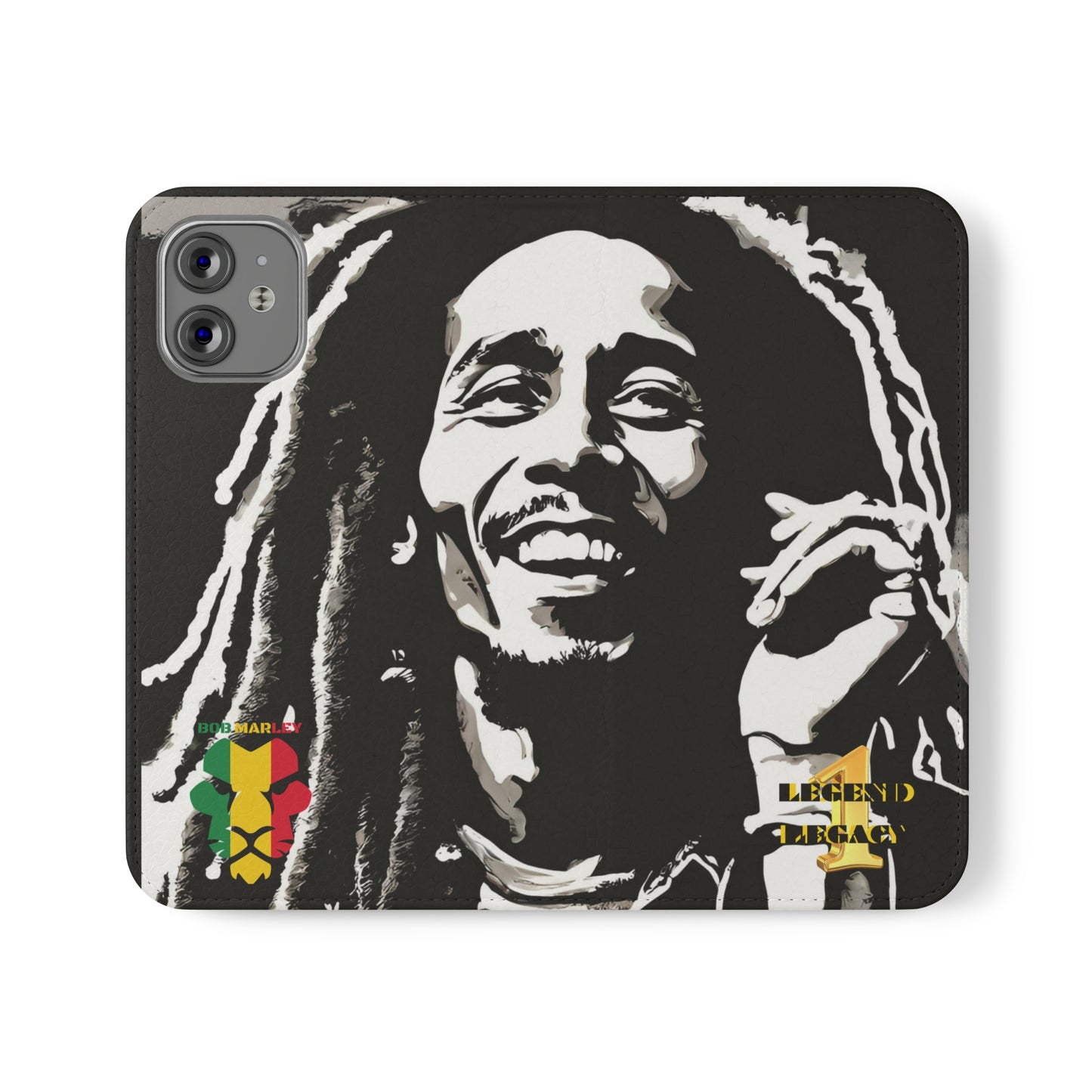 Bob Marley One Legend One Legacy Reggae Rasta Portrait  Flip Cases