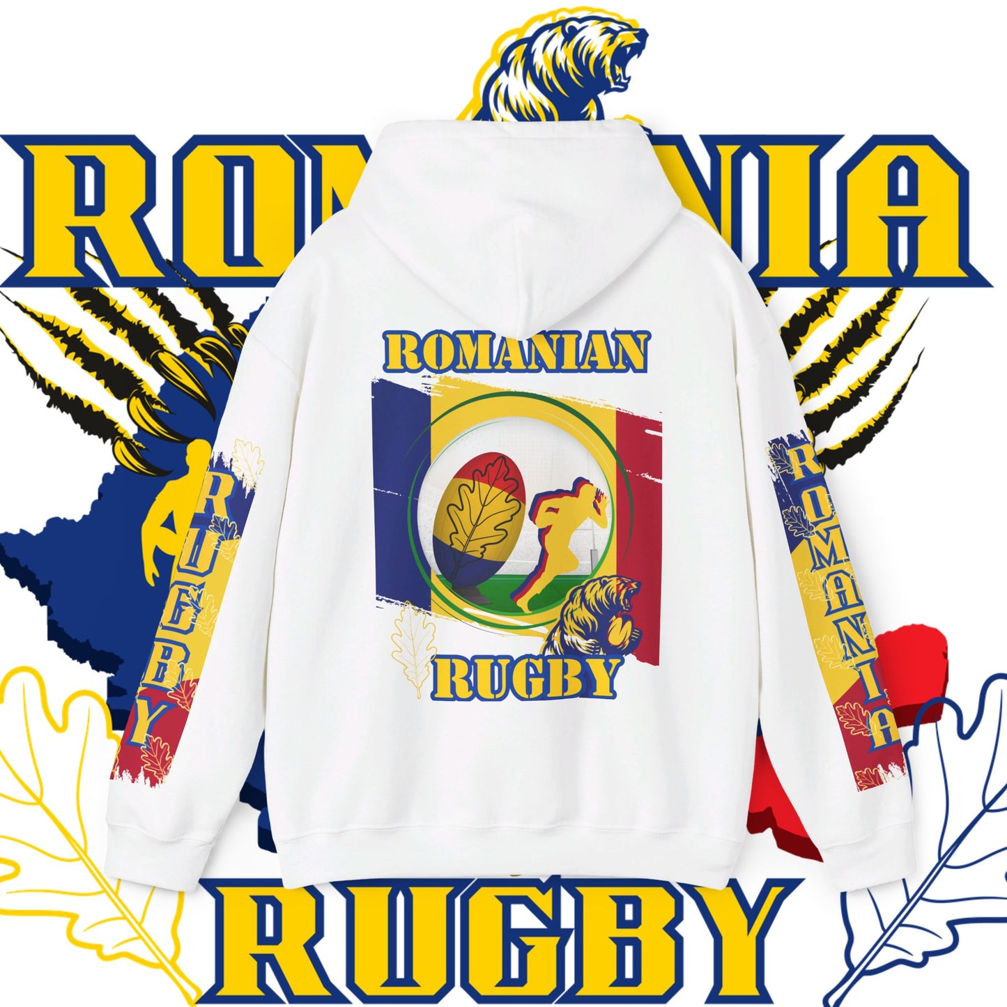 Romania Hoodie Sweatshirt, rugby pullover, winter gift, Supporter Hoodie, world rugby, unisex