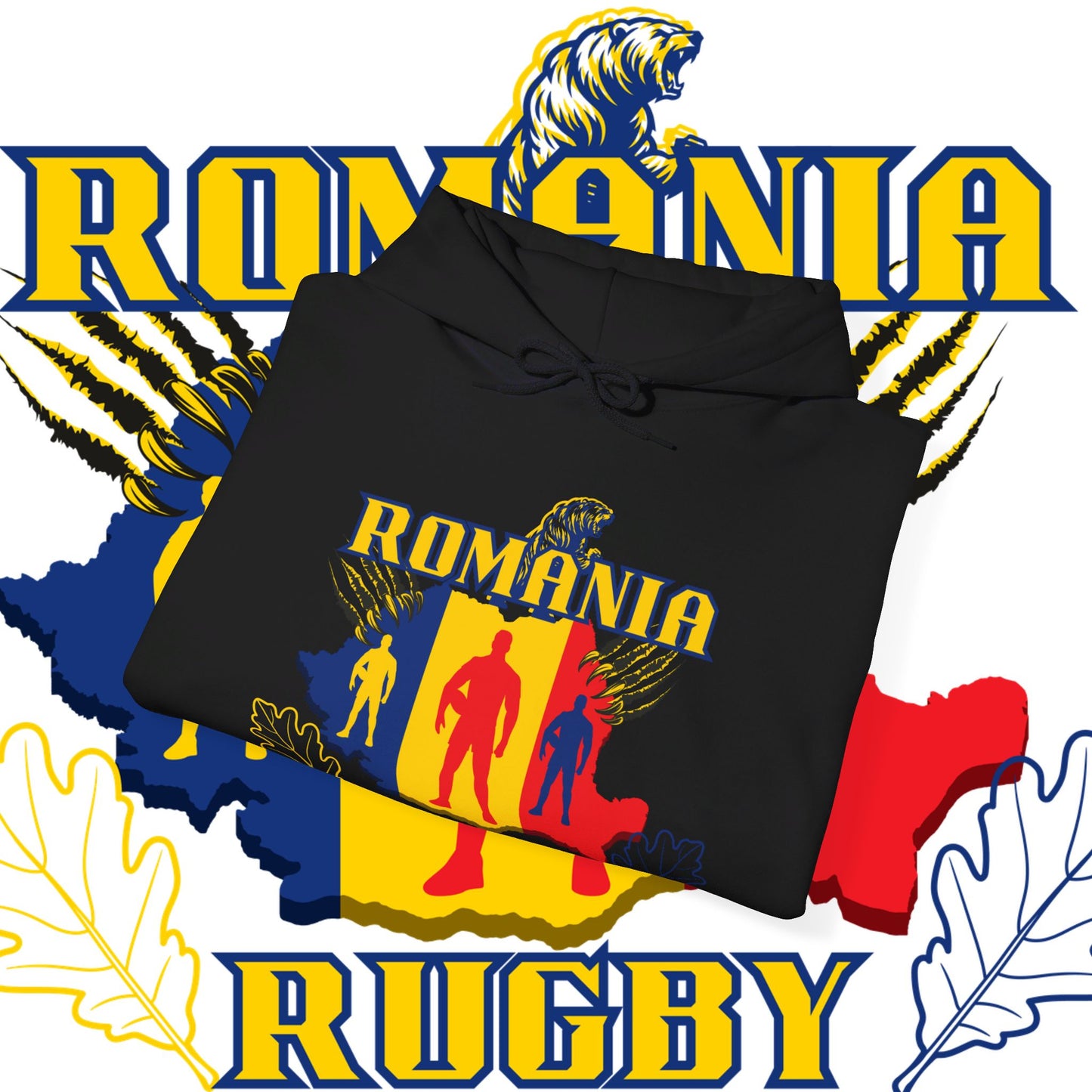 Romania Hoodie Sweatshirt, rugby pullover, winter gift, Supporter Hoodie, world rugby, unisex