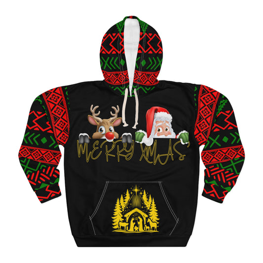 Christmas Hoodie, Festive Pullover Sweater