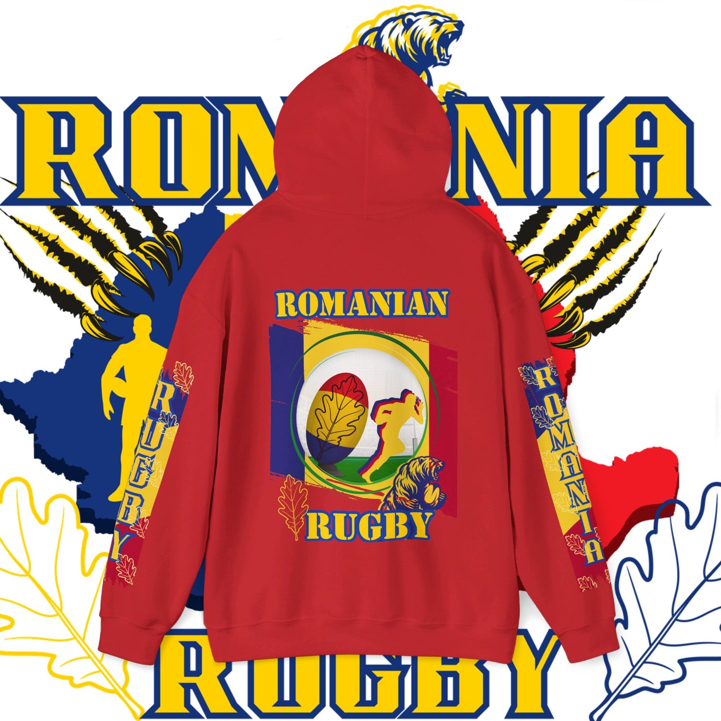 Romania Hoodie Sweatshirt, rugby pullover, winter gift, Supporter Hoodie, world rugby, unisex