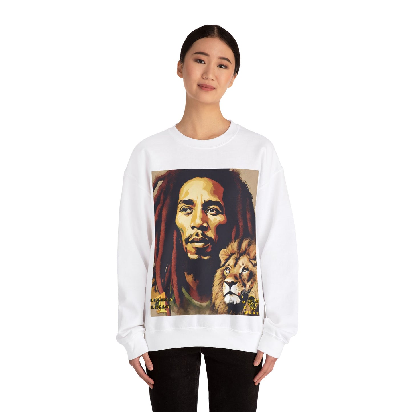 Bob Marley One Love Legacy Reggae Jamaica Rasta Jah Unisex Heavy Blend™ Crewneck Sweatshirt