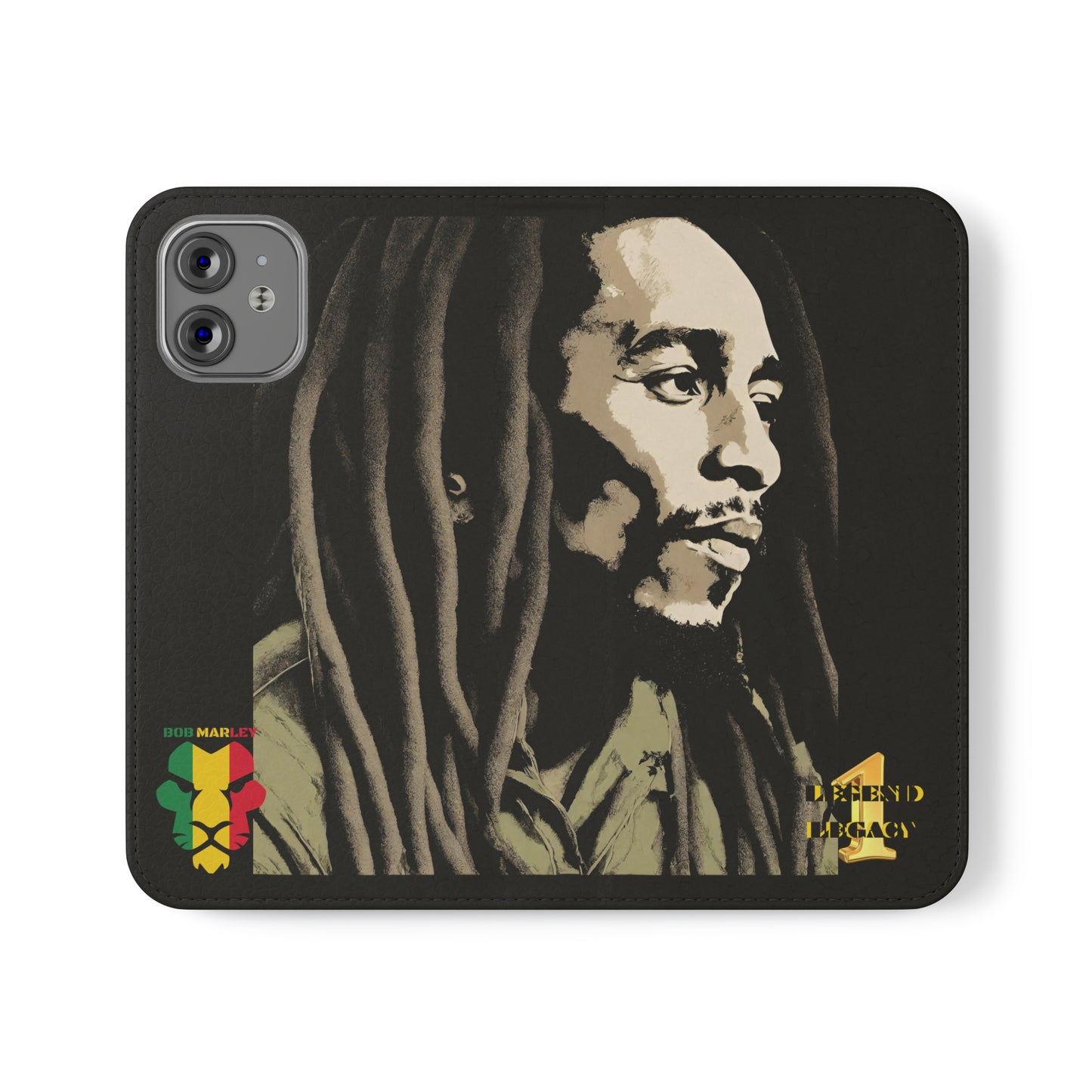 Bob Marley One Legend One Legacy Reggae Rasta Flip Cases