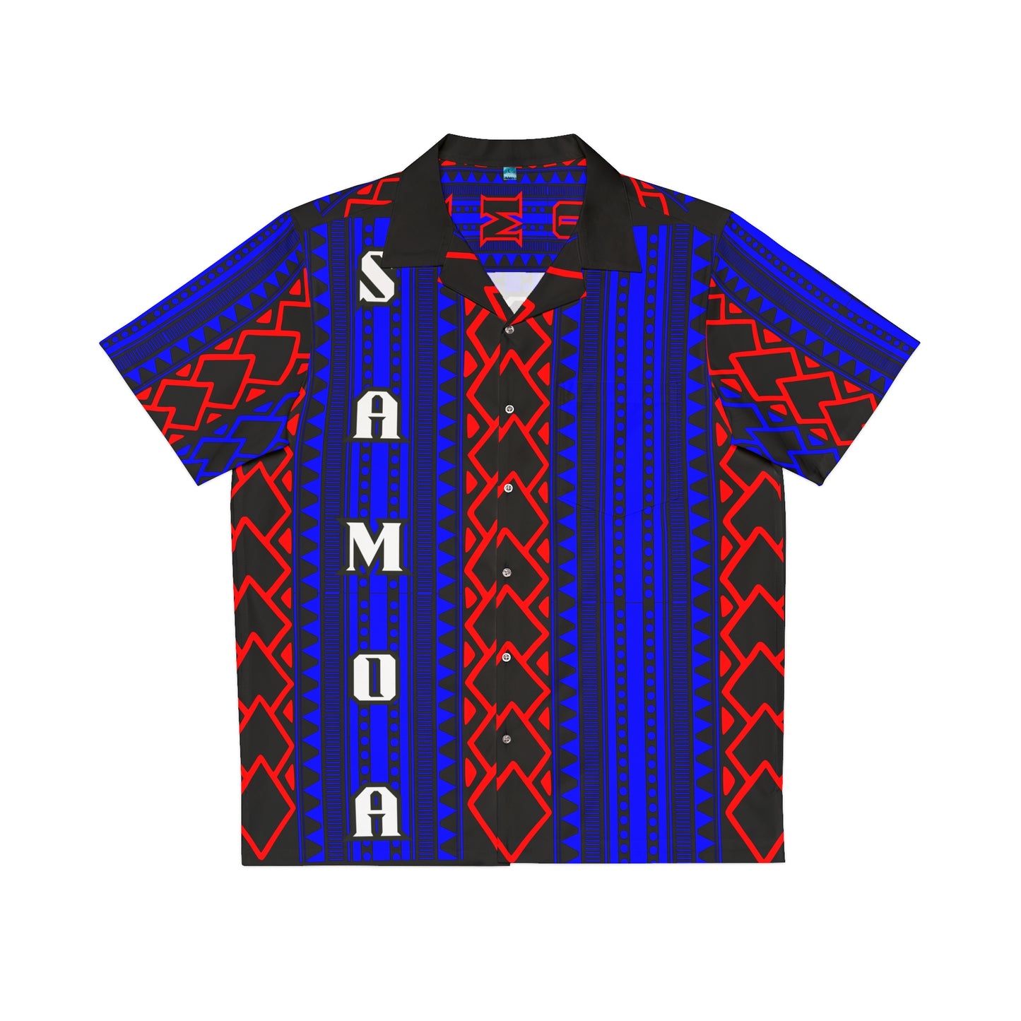 Hawaiian Shirt, Samoan Islander Vibes, Samoa Vacation Apparel, Men's Aloha Top, Tropical Island Paradise Clothing