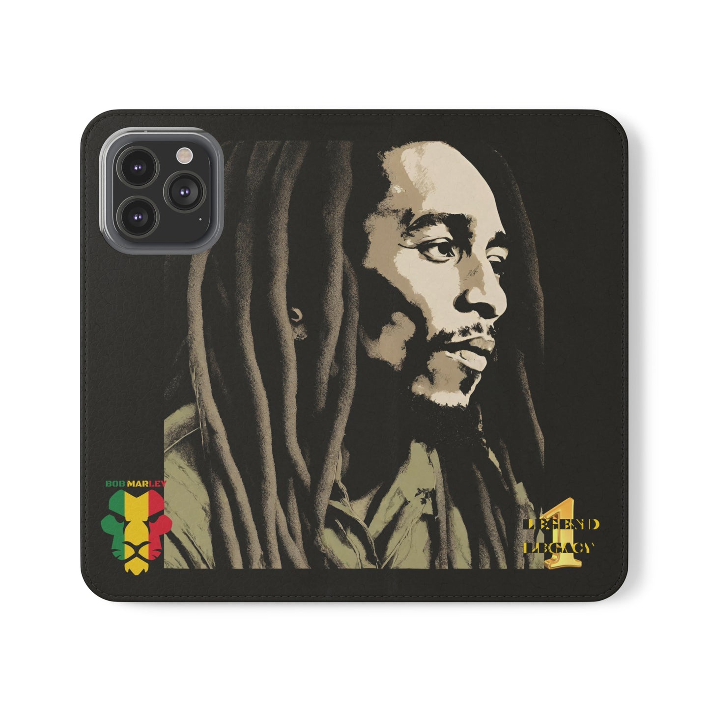 Bob Marley One Legend One Legacy Reggae Rasta Flip Cases