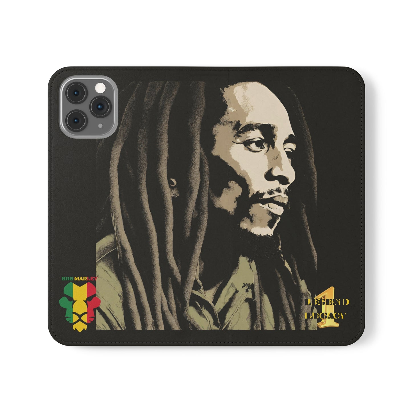 Bob Marley One Legend One Legacy Reggae Rasta Flip Cases