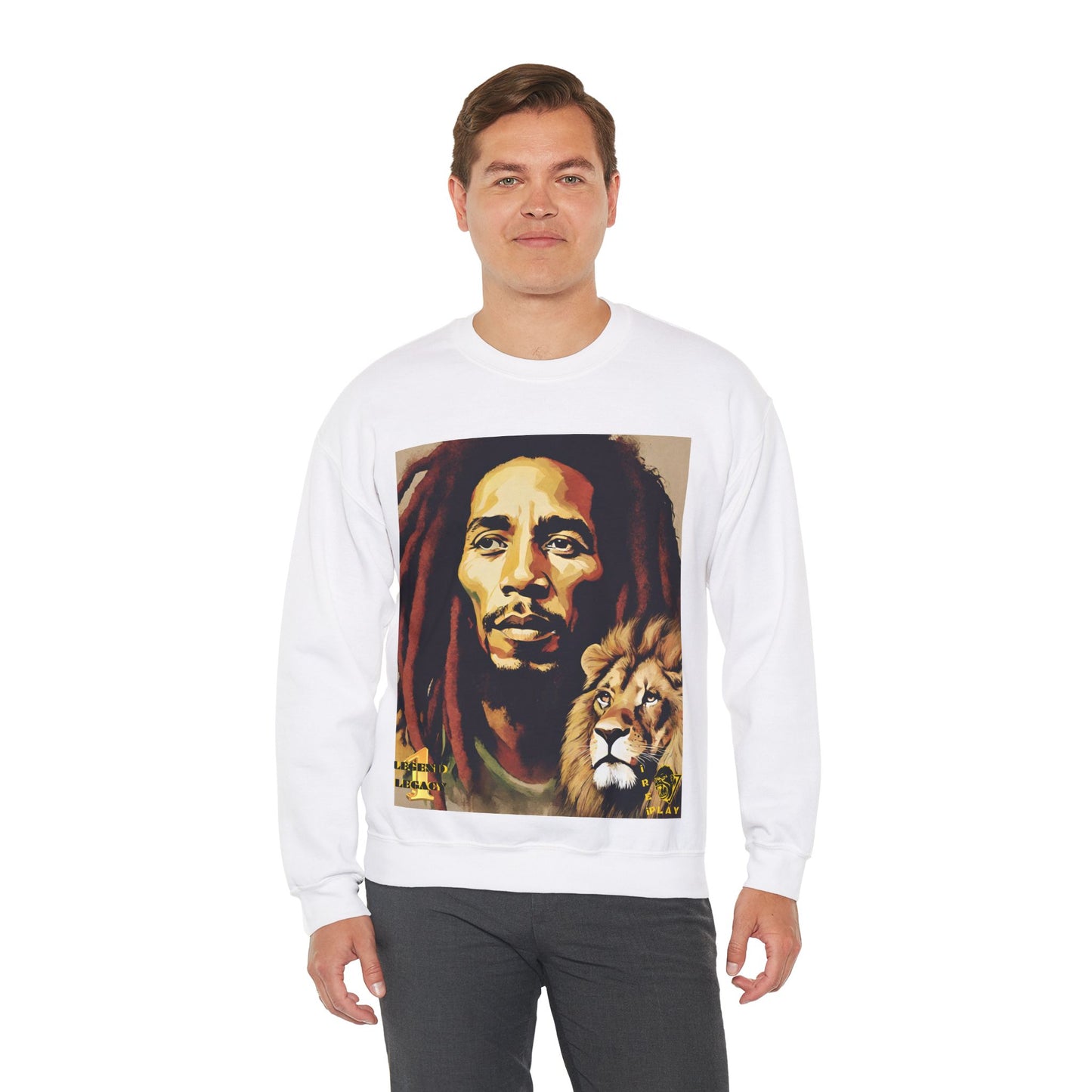 Bob Marley One Love Legacy Reggae Jamaica Rasta Jah Unisex Heavy Blend™ Crewneck Sweatshirt