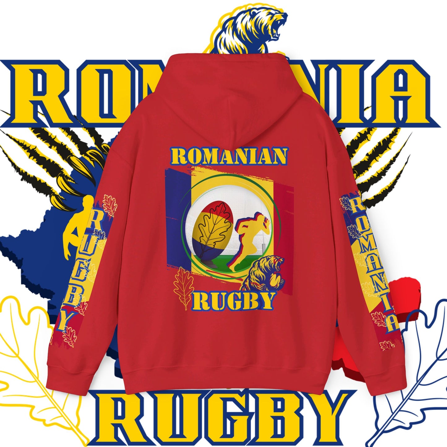 Romania Hoodie Sweatshirt, rugby pullover, winter gift, Supporter Hoodie, world rugby, unisex