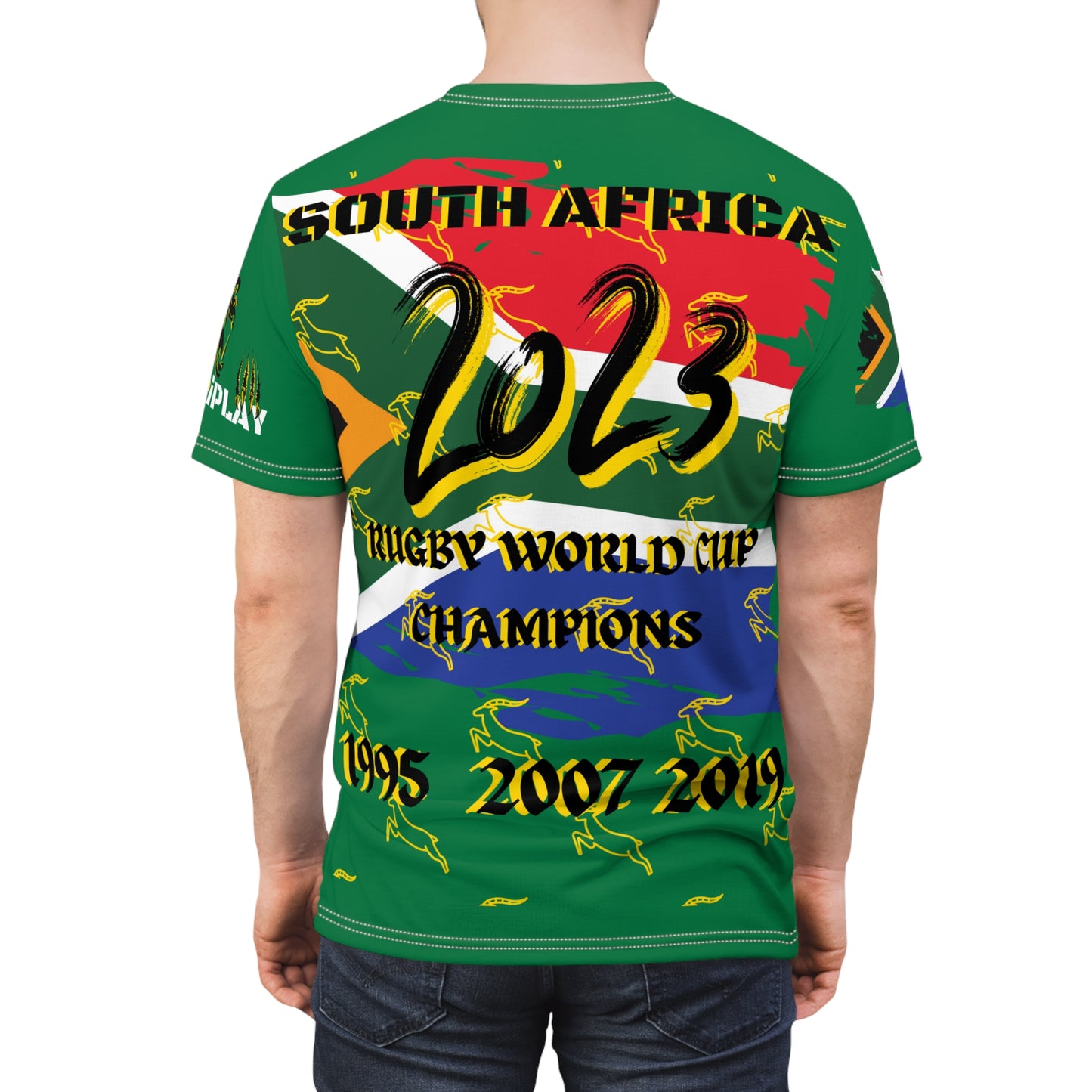 South Africa World Champion Supporter T-Shirt, Springboks Rugby Fan Tee, World Cup Enthusiast Shirt, Green and Gold Supporter Wear,