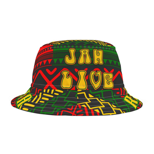 Bucket Hat - Jah live, rasta, reggae music style, Jamaica man,