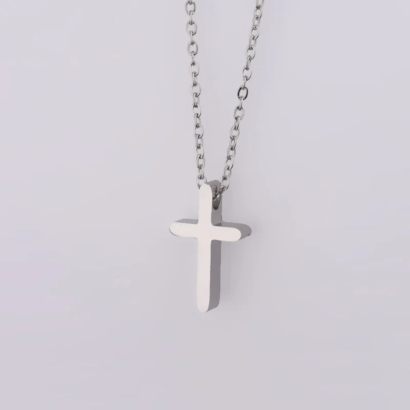 Stainless Steel Hot Inverted Cross Necklaces For Men Women Punk Rock Inverted Cross Necklace Jewelry Gift