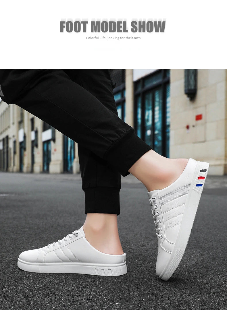 Summer New Men Slippers Brand Comfortable Casual Shoes for Men Fashion Flat Sneakers High Quality Men Half Slippers Big Size 48