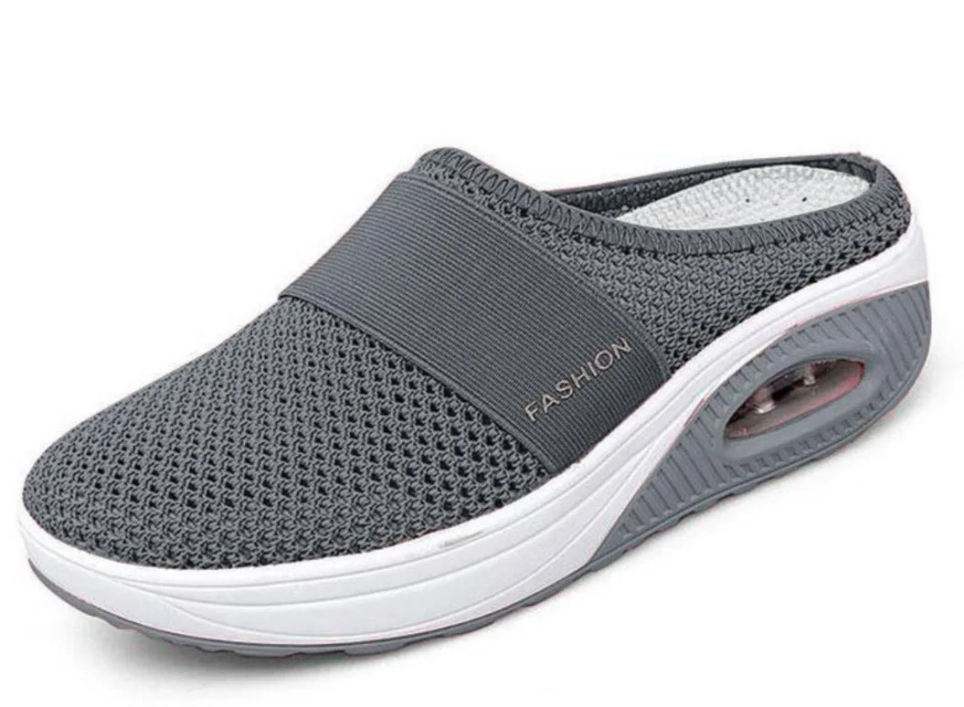 Shoes Air Women Walking Cushion Slip-On  Orthopedic Diabetic Ladies Platform Mules Mesh Lightweight Slipper Wedge Female Sneaker