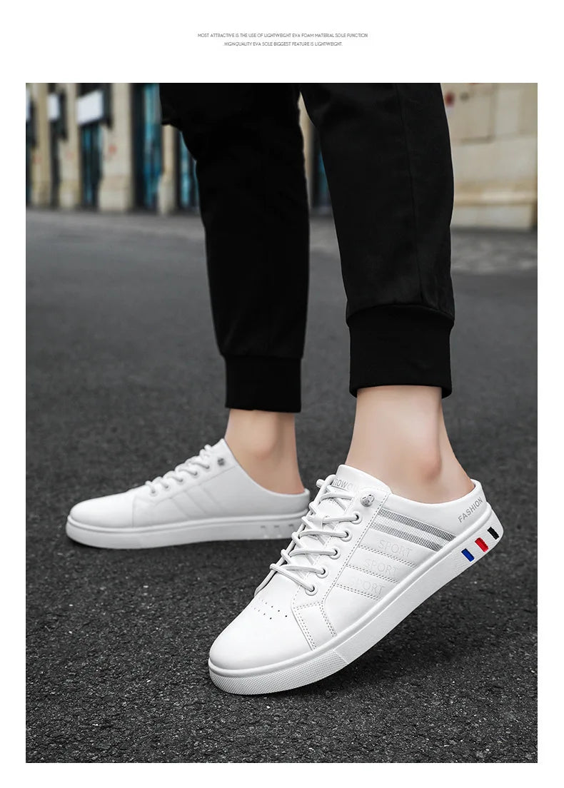 Summer New Men Slippers Brand Comfortable Casual Shoes for Men Fashion Flat Sneakers High Quality Men Half Slippers Big Size 48