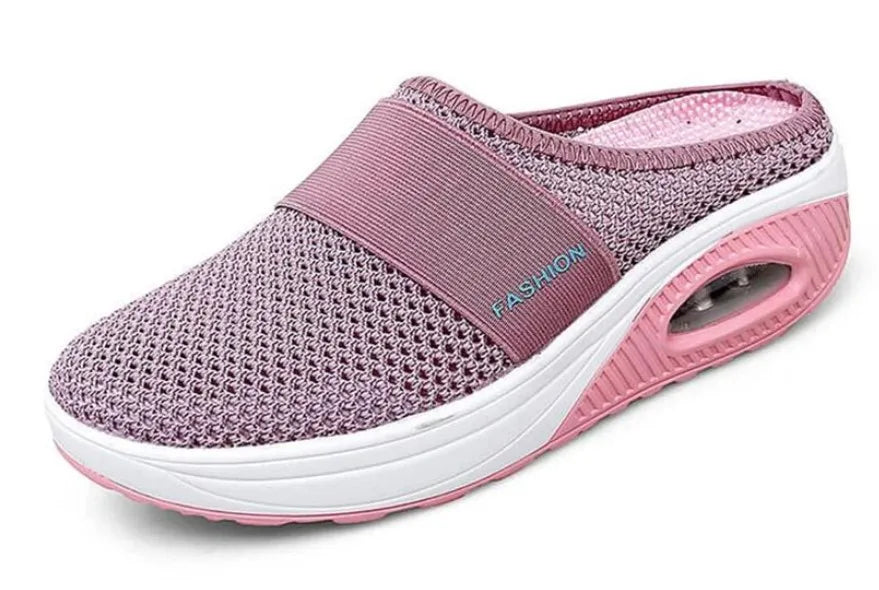 Shoes Air Women Walking Cushion Slip-On  Orthopedic Diabetic Ladies Platform Mules Mesh Lightweight Slipper Wedge Female Sneaker