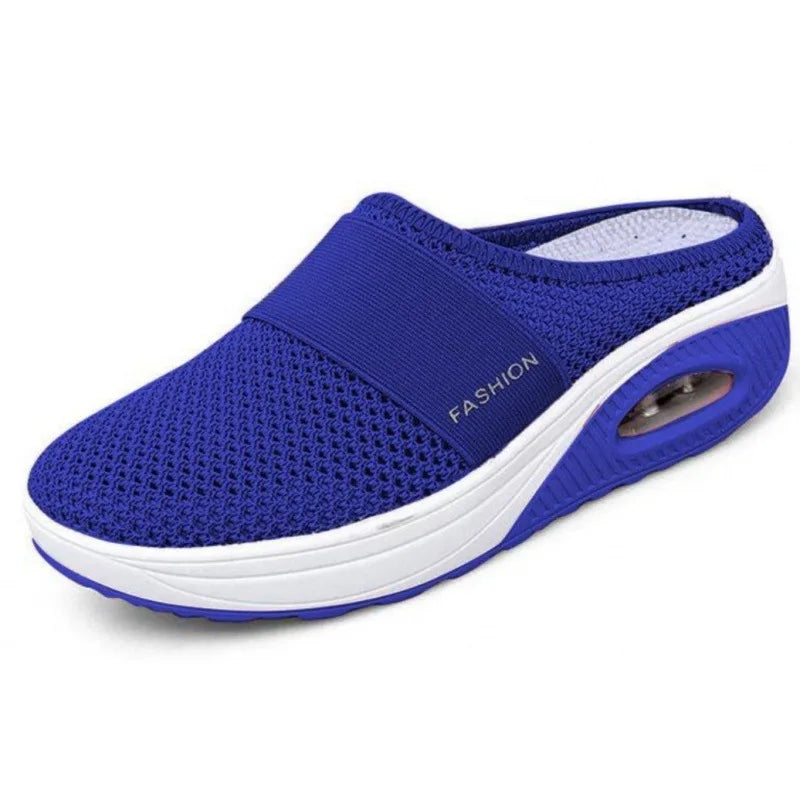 Shoes Air Women Walking Cushion Slip-On  Orthopedic Diabetic Ladies Platform Mules Mesh Lightweight Slipper Wedge Female Sneaker