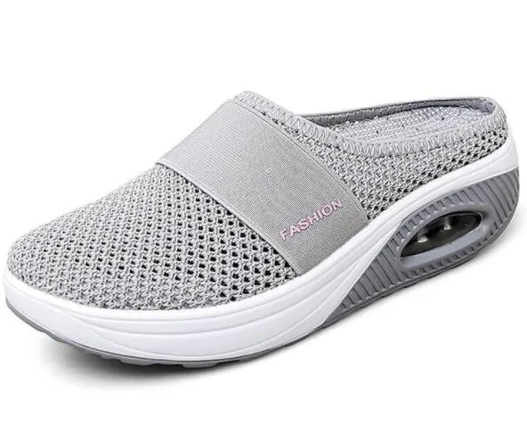 Shoes Air Women Walking Cushion Slip-On  Orthopedic Diabetic Ladies Platform Mules Mesh Lightweight Slipper Wedge Female Sneaker