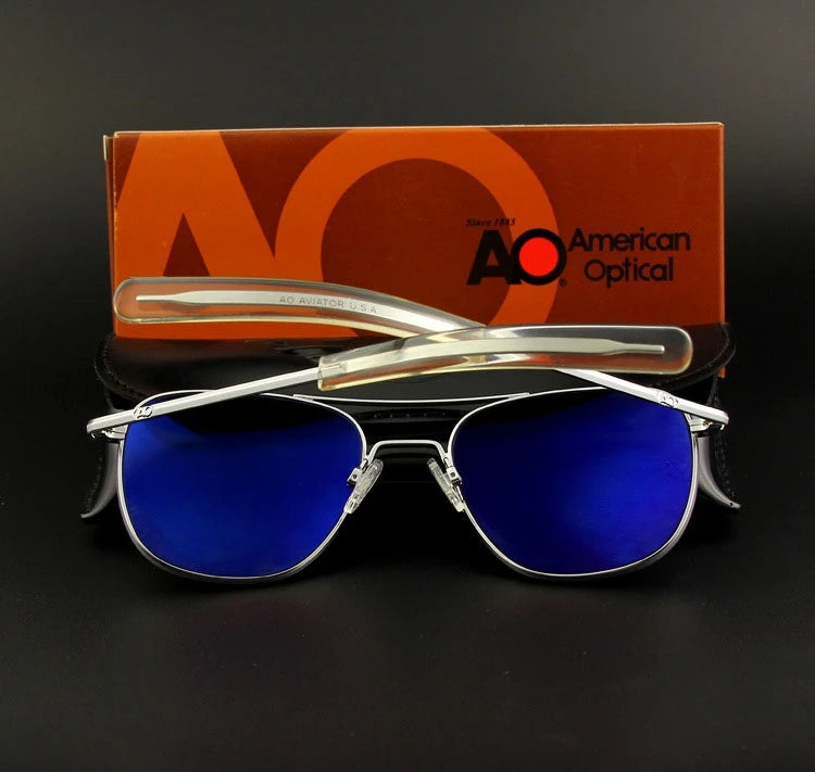 Pilot AO Sunglasses Men Top Quality Brand Designer AGX Tempered Glass Lens Sun Glasses Male