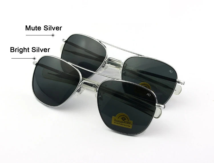 Pilot AO Sunglasses Men Top Quality Brand Designer AGX Tempered Glass Lens Sun Glasses Male