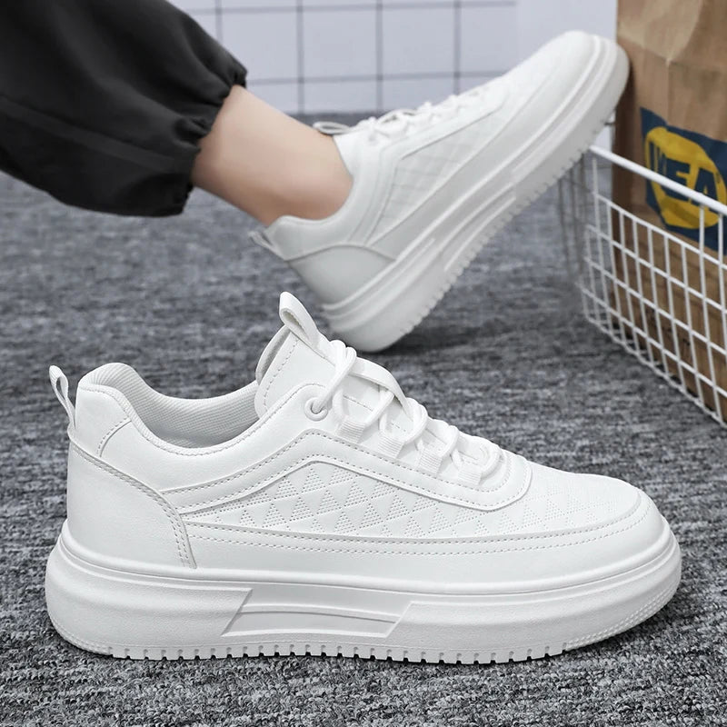 Men's Casual Sneaker Light Walking Tennis Shoes for Men 2024 Fashion Outdoor Thick Non-slip Platform White Shoes Male Zapatillas