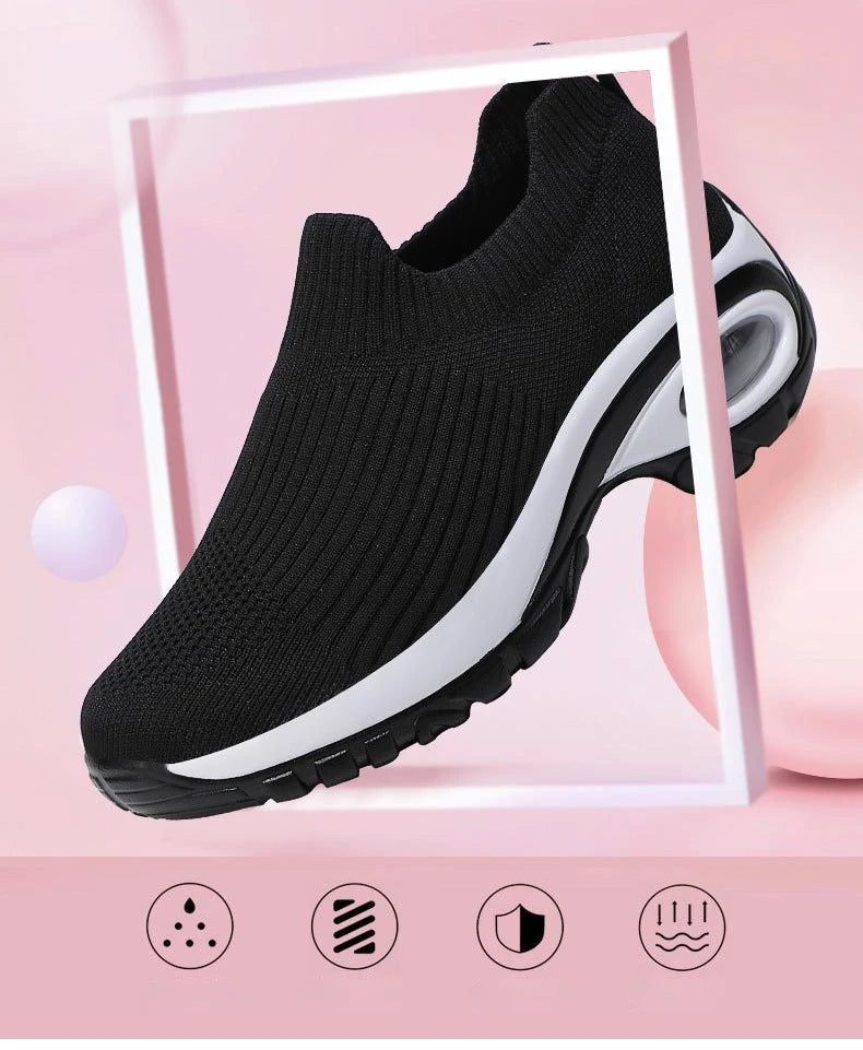 Sneakers Women Fashion Wedge Platform Female New Casual Sport Shoes Ladies Air Cushion Running Mesh Breathable Shoes Wholesale