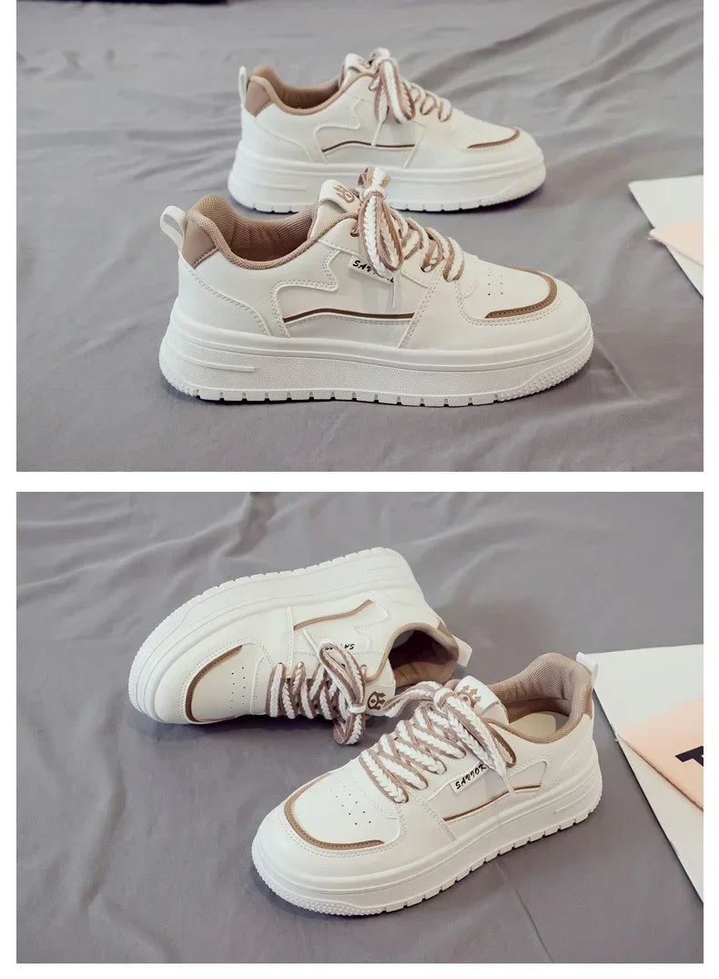 Platform Running Sneakers 2024 New Women Tennis shoes Woman Walking Chunky Sneakers white Casual Vulcanized Shoes