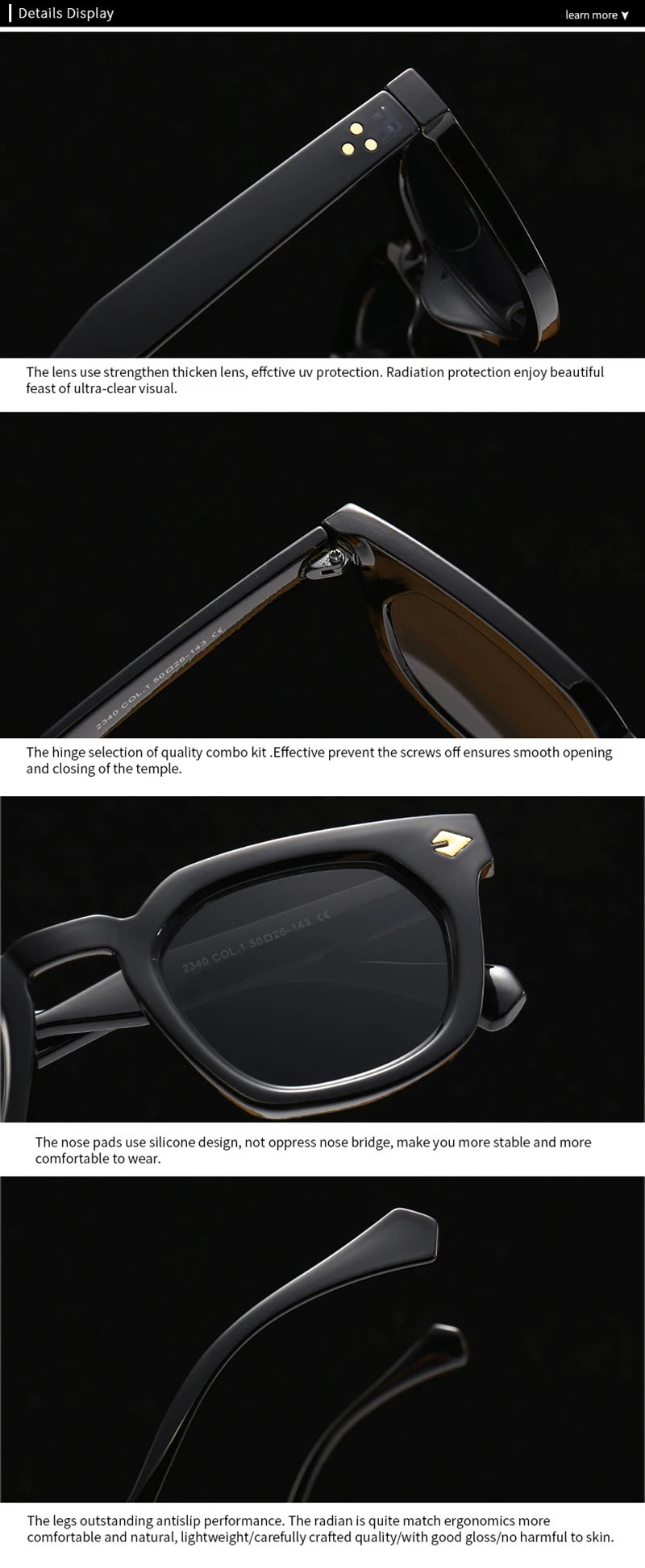 Womens Fashion Square Rivets Women Sunglasses Gradient Men Shades UV400