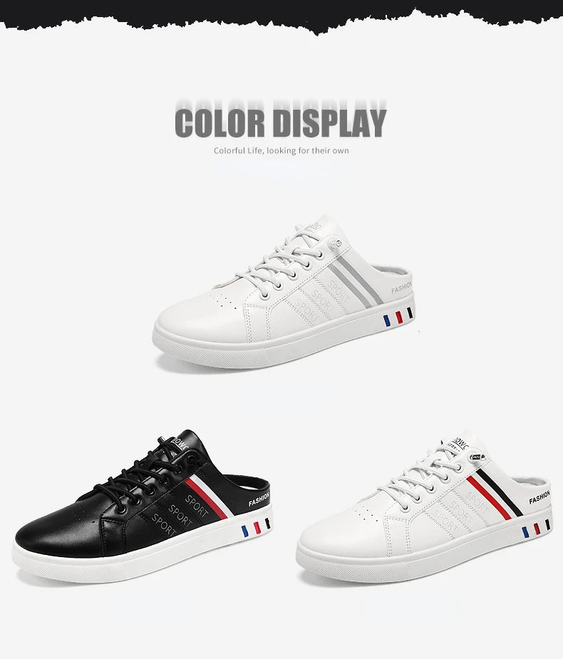 Summer New Men Slippers Brand Comfortable Casual Shoes for Men Fashion Flat Sneakers High Quality Men Half Slippers Big Size 48