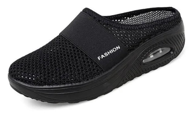 Shoes Air Women Walking Cushion Slip-On  Orthopedic Diabetic Ladies Platform Mules Mesh Lightweight Slipper Wedge Female Sneaker