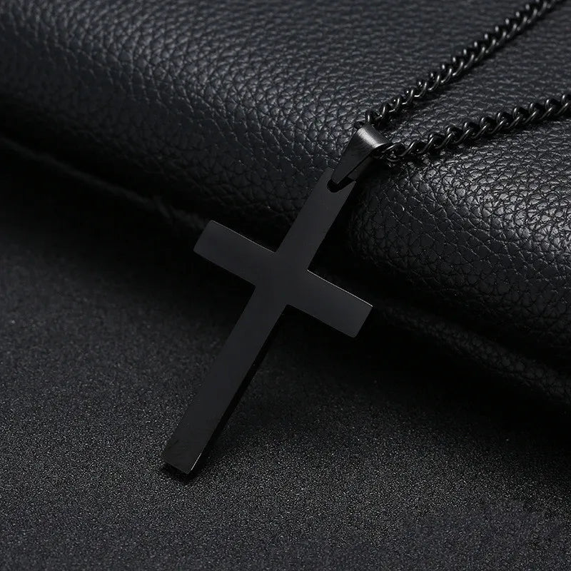 Stainless Steel Hot Inverted Cross Necklaces For Men Women Punk Rock Inverted Cross Necklace Jewelry Gift